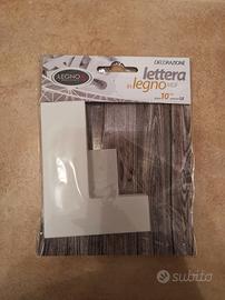 Lettera decorazione L in legno