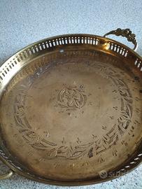 vassoio ottone vintage 