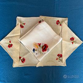 TOVAGLIETTA DA TÉ X6  BIANCO/PANNA RICAM. ANNI’70