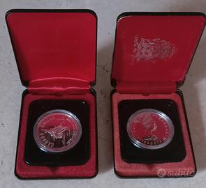 MONETE CELEBRATIVE CANADA 1975 e 1978 IN ARGENTO