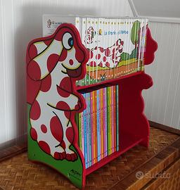 Mini libreria con dvd e libri della Pimpa