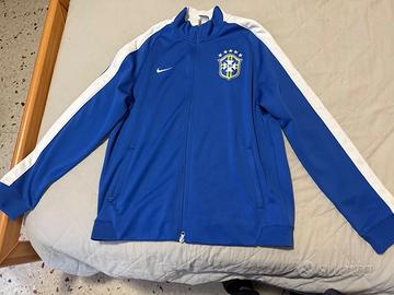 Giacca da calcio Nike Brasil blu, uomo.