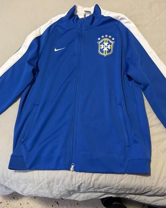 Giacca da calcio Nike Brasil blu, uomo.