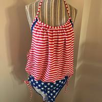 Costume Bichini motivo bandiera americana