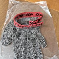 guanto protett per macellaio in maglia di accia