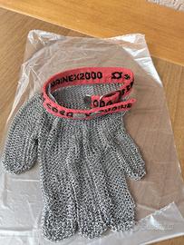 guanto protett per macellaio in maglia di accia