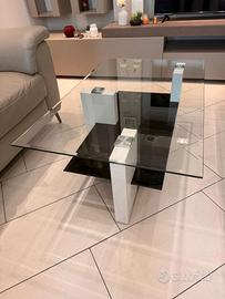 Tavolino Vetro Design Moderno Salotto