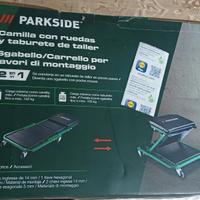 Parkside carrello manutenzione a 6 ruote- sgabello