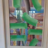 Dipinto di Marco Carnà "sovrastrutture in verde"