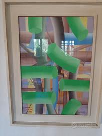 Dipinto di Marco Carnà "sovrastrutture in verde"