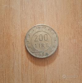  200 Lire 1978 - Moneta Rara Antica
