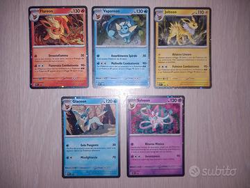 Lotto 5 Carte Pokemon Eeveelutions Ita Promo SVP