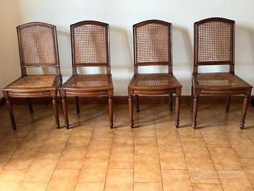 4 sedie piemontesi 800