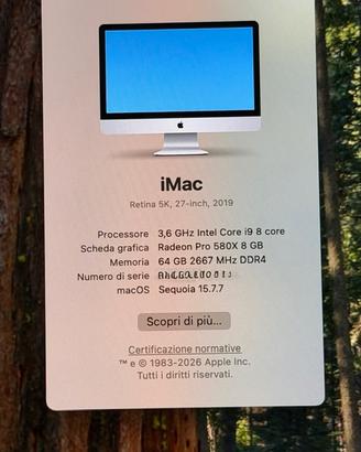 Imac 27, Retina 5k, 2019
