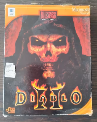 Diablo II Big Box Macintosh Mac Gioco Vintage
