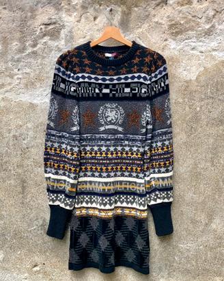 Abito Hilfiger Collection nero e multicolore