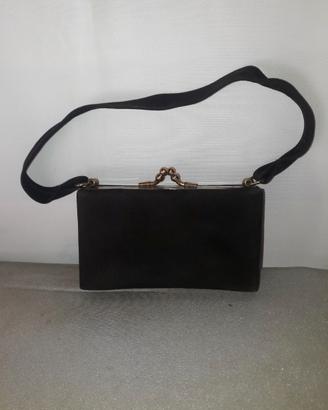 BORSETTA A MANO NERA DI VELLUTO VINTAGE ANNI '50