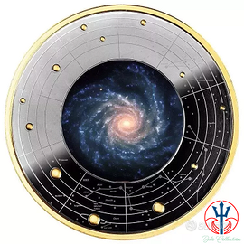 moneta argento Cameroon galassia NGC1232