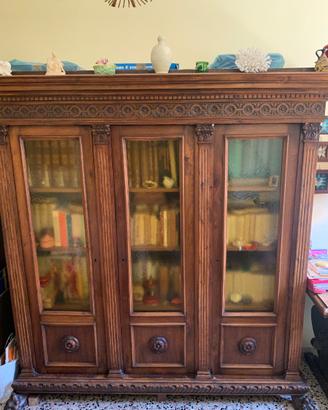 Libreria a 3 vani in legno