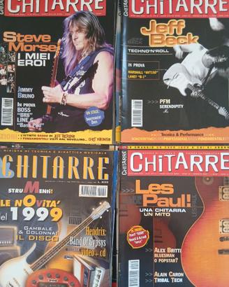 18 numeri sparsi rivista "Chitarre" anni '99, '00