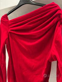 Body rosso in velluto