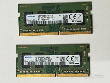 SAMSUNG RAM 4GB DDR4 per Notebook, Portatile
