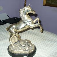 STATUA CAVALLO ARGENTO 925 - ARTISTA OTTAVIANI
