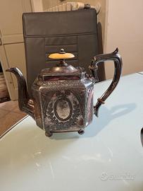 Antico servizio da tè argenteria inglese del 900