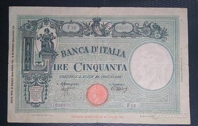 50 LIRE BARBETTI GRANDE L FASCIO 31/3/1943