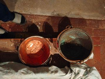 Pentole antiche di rame