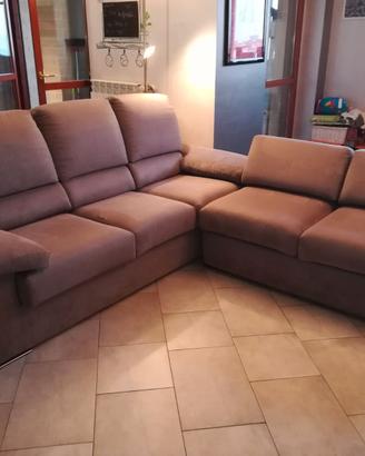 Divano letto 3 posti grigio con isola