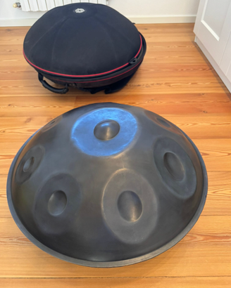 Handpan con custodia rigida, scala F-Hijaz