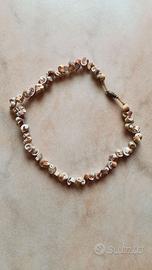 Collana in riccioli di madreperla naturale