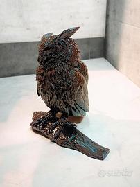 Statua Gufo Nero in Stampa 3D di Alta Qualità 