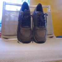 Merrell uomo sneakers in pelle grigio/blu taglia 4