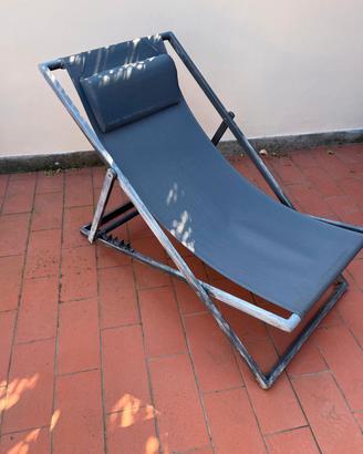 due sdraio grigio scuro ferro