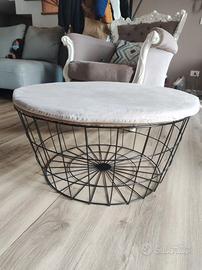 Pouf contenitore stile industrial