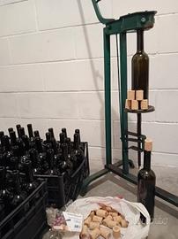 Tappa Bottiglie con tappo di sughero+100 bottiglie