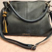 Borsa blu scuro in similpelle, OBSEL