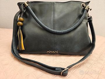 Borsa blu scuro in similpelle, OBSEL