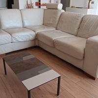 Divano letto angolare in pelle 