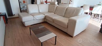 Divano letto angolare in pelle 