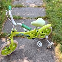 Bicicletta bambina/o con rotelline rimovibili