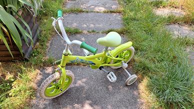 Bicicletta bambina/o con rotelline rimovibili