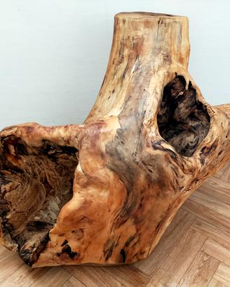 Scultura ornamentale in radica di faggio