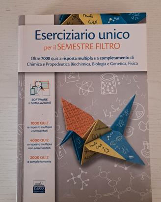Eserciziario unico semestre filtro di medicina