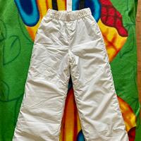 Pantaloni da Neve Sci con Bretelle 12 Anni Bianchi