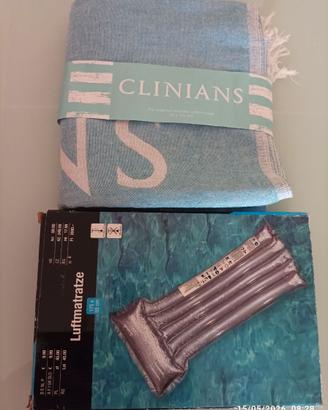 Telo mare Clinians cotone/materassino con glitter