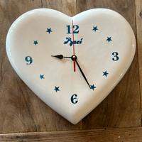 OROLOGIO VINTAGE BACI PERUGIA CERAMICA CUORE RARO