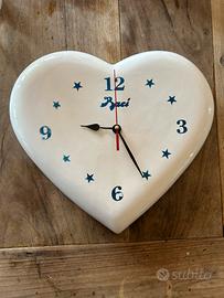 OROLOGIO VINTAGE BACI PERUGIA CERAMICA CUORE RARO